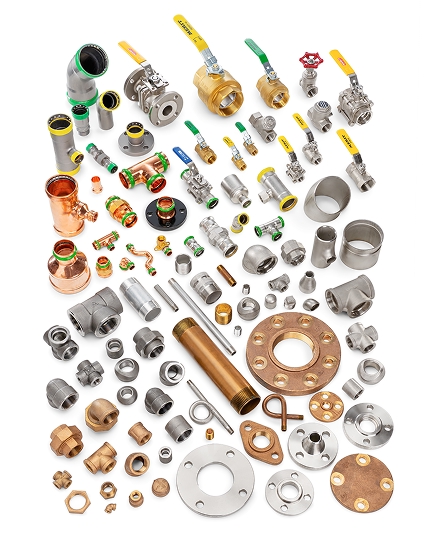 Selection of Merit Brass PVF products supplied through master distribution